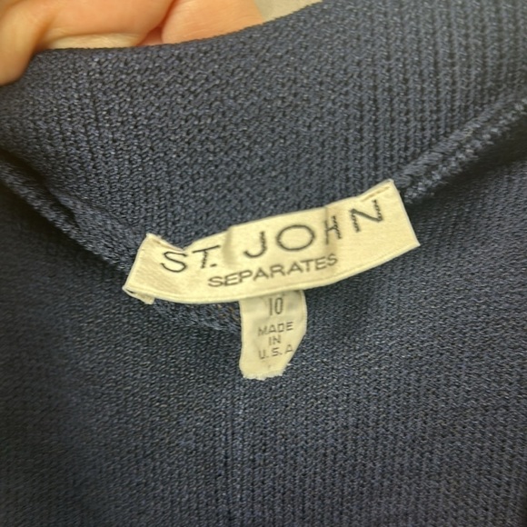 St. John Separates Santana knit blue pants size 10 - Picture 6 of 11